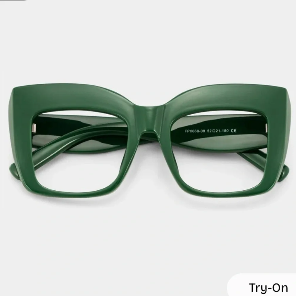 🌹Green Modern Retro Style Oversized Square Fashion Glasses Or Prescription